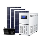 Hệ thống năng lượng mặt trời Trang chủ 220v6kw Bộ điều khiển biến tần ngoài lưới Bảng điều khiển quang điện Pin
