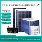 Hệ thống phát điện năng lượng mặt trời hoàn toàn tự động 220v 1KW Điều khiển biến tần ngoài lưới tại nhà