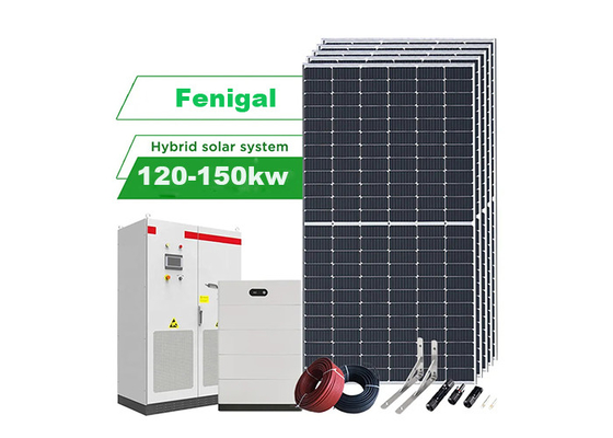 Mono tấm pin mặt trời Inverter và pin lưu trữ năng lượng cho nhà hoàn chỉnh 120KW 150KW