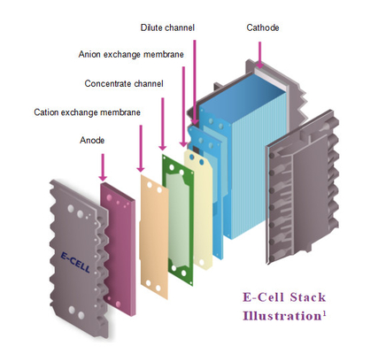 Veolia EDI E-Cell Stack MK-3: Tốc độ phục hồi lên đến 97% với ≥16 MOhm-cm Kháng và Dòng lượng danh nghĩa 3,4 M3/h