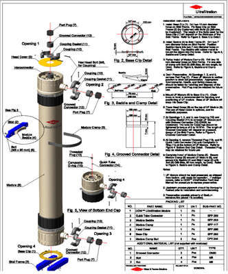 DuPont Ultrafiltration Module SFD-2860XP IntegraFlux uf bộ lọc màng dòng 204 m3/ngày uf module màng