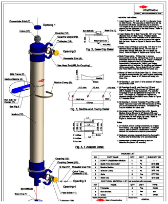 DuPont Ultrafiltration Module SFD-2860XP IntegraFlux uf bộ lọc màng dòng 204 m3/ngày uf module màng