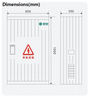 Ứng dụng điện 1000x600x350mm hộp vỏ sợi thủy tinh