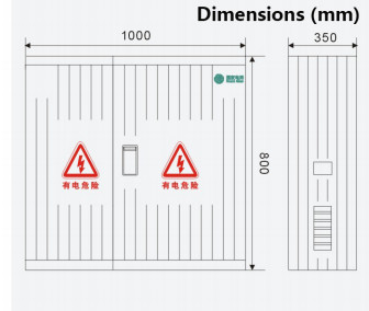 800x1000x350mm SMC hộp sợi thủy tinh màu trắng