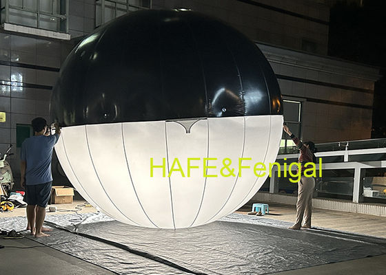 Nhà làm phim treo đèn bóng bay LED hình cầu bơm hơi hai màu