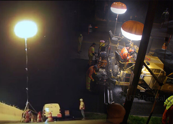 Đèn chiếu sáng khu vực làm việc LED 400w dạng khinh khí cầu với ánh sáng dịu, dễ thiết lập