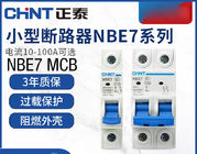 Chint NBE7, NB7 Miniature Circuit Breaker 6 ~ 63A, 80 ~ 125A, 1P, 2P, 3P, 4P để bảo vệ mạch AC220, 230V, 240V Sử dụng