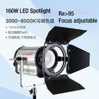 Đèn LED Studio 160 watt Đèn Spotlight Nhiếp ảnh 3000 ~ 8000k Hướng dẫn sử dụng DMX512 Điều khiển
