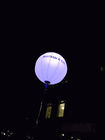 96W RGB LED trang trí ánh sáng bơm hơi với 63 Ft đường kính White Poly Silk Balloon