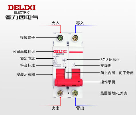 Bộ ngắt mạch thu nhỏ DZ47s, Bộ ngắt mạch điện 1 ~ 63A 80 ~ 125A